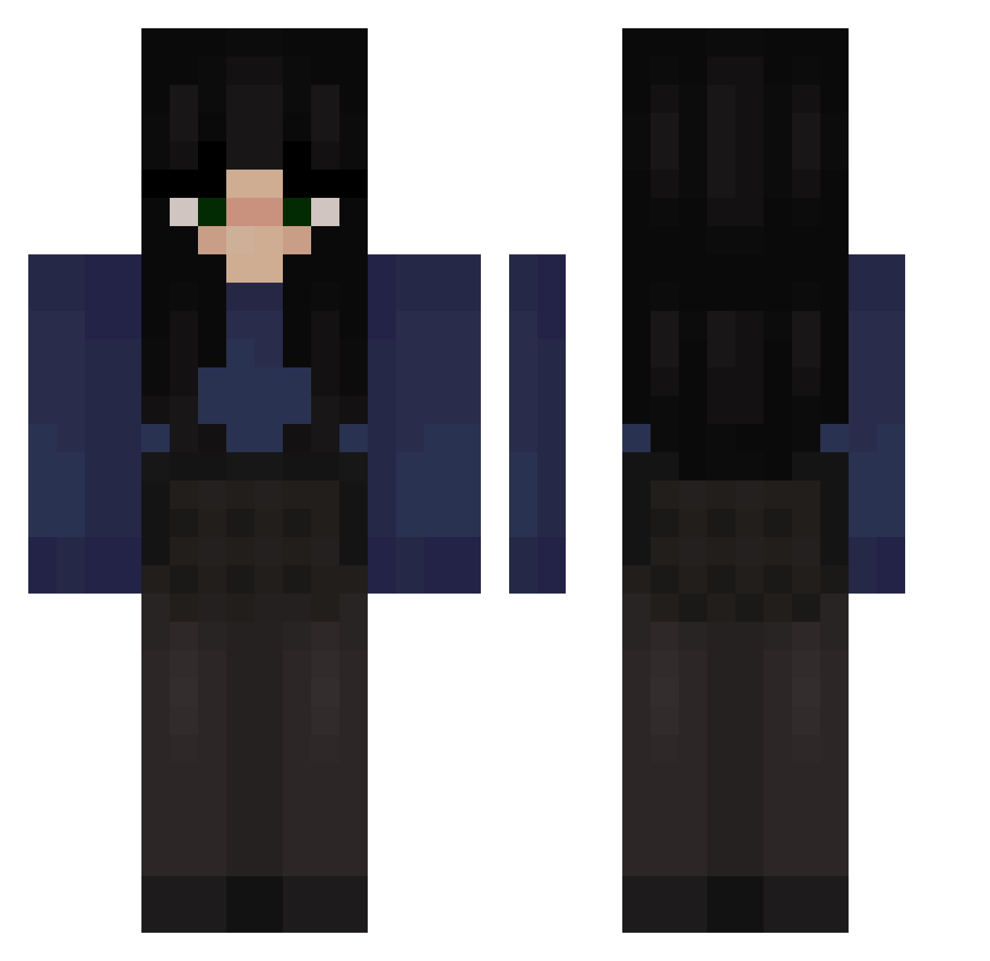 sakura1709 Minecraft skin, front and back view