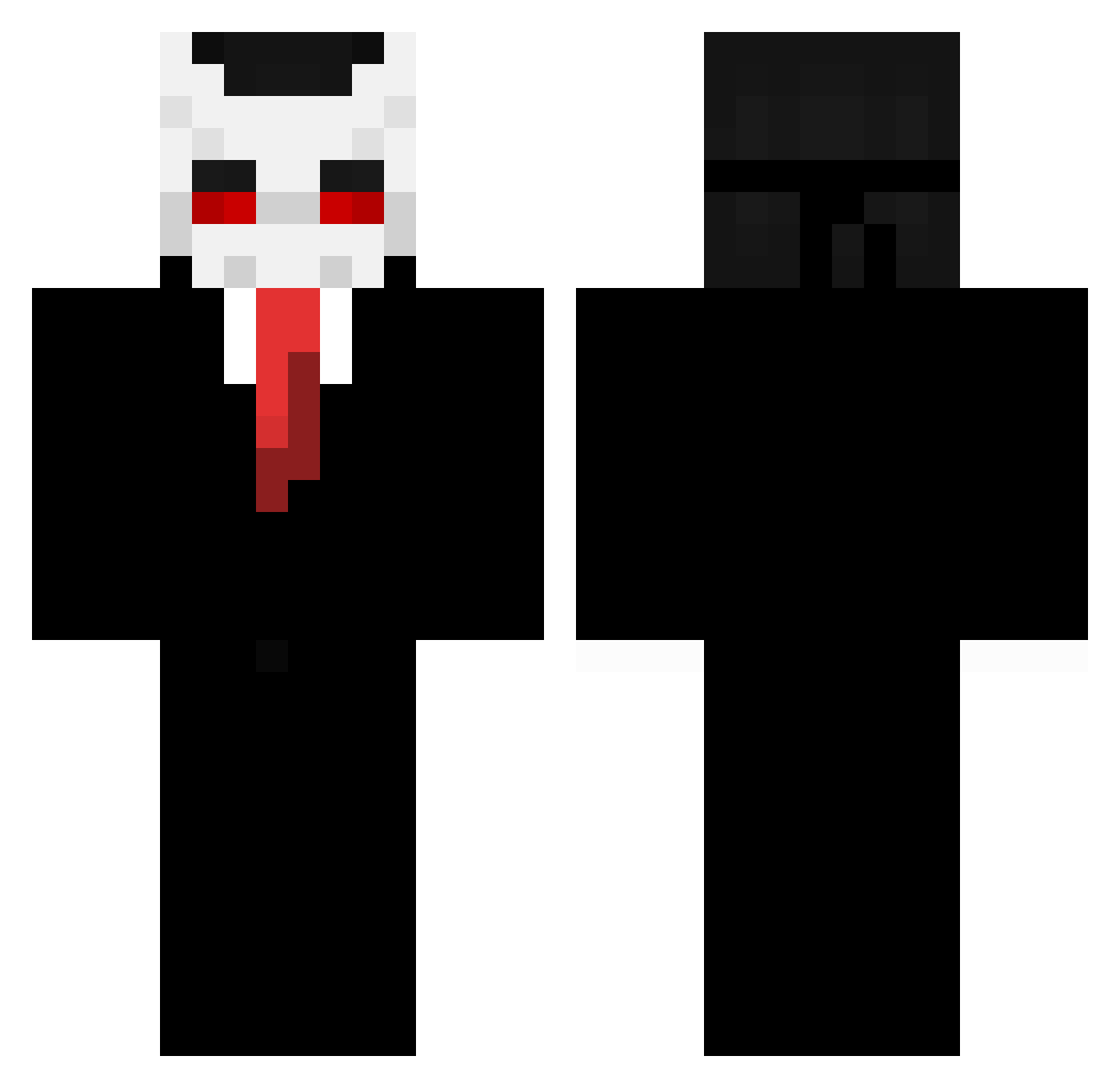 Guigox7 Minecraft skin, front and back view