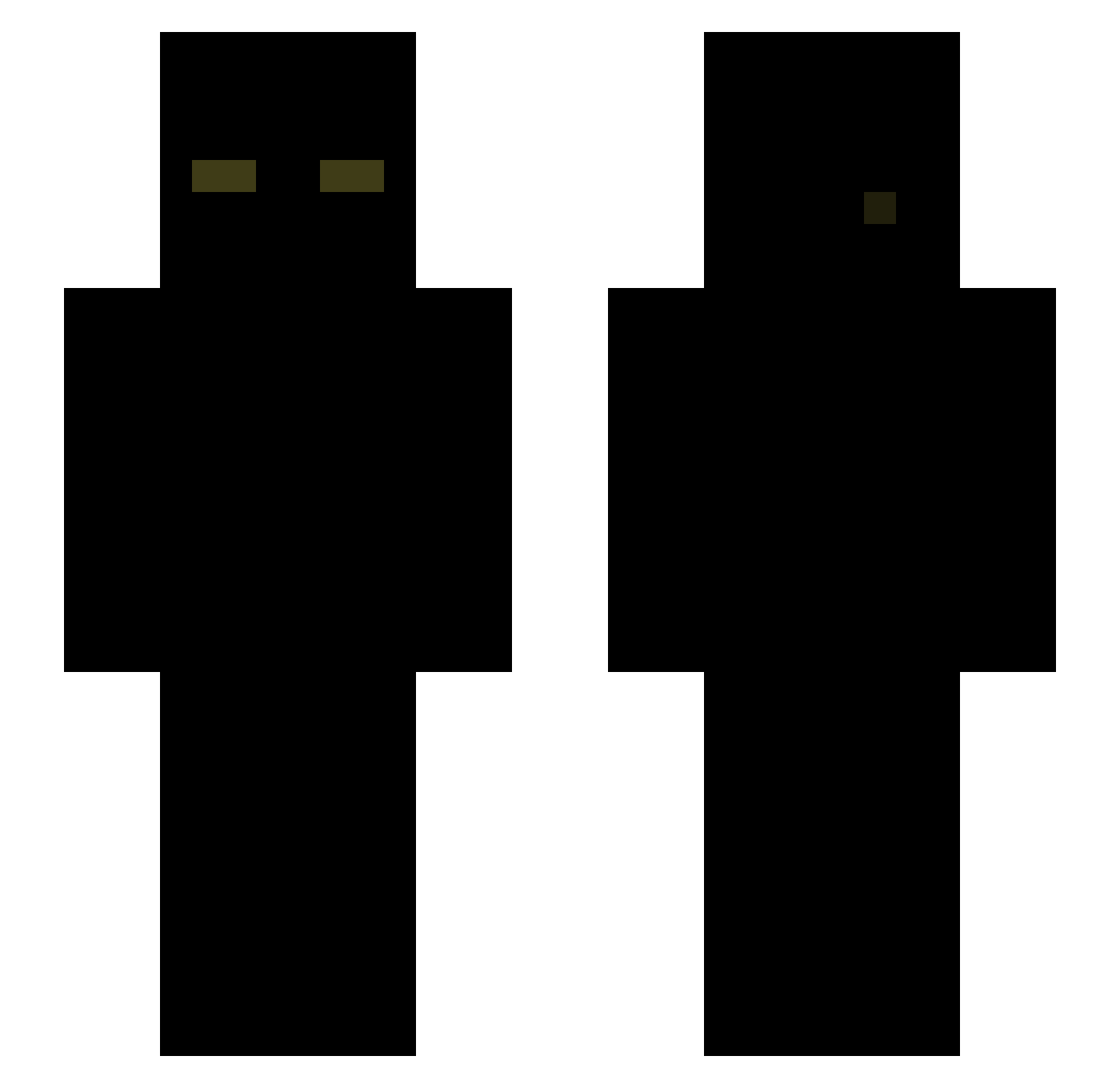 z3r033 Minecraft skin, front and back view