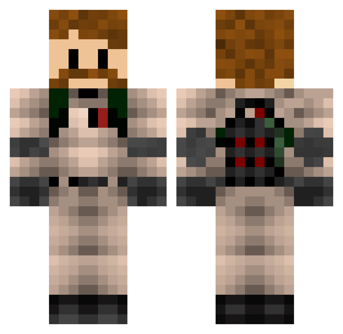 Newo20 Minecraft skin, front and back view