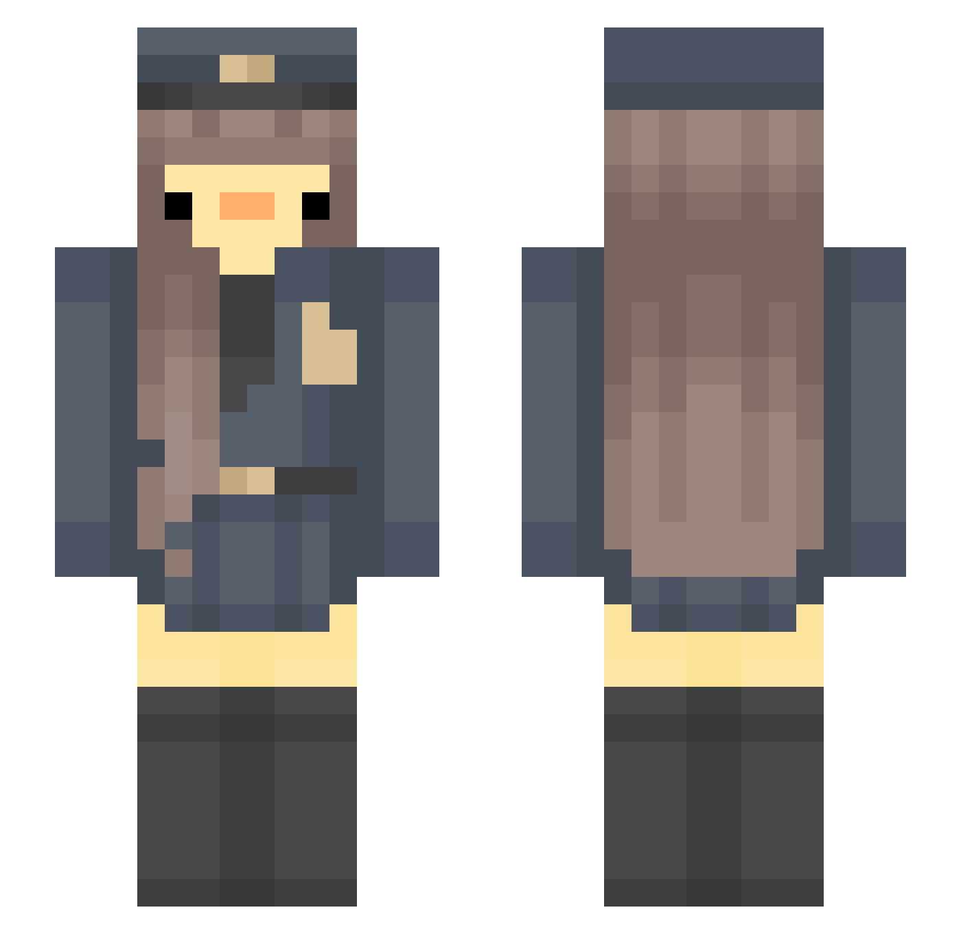 Kateikowa Minecraft skin, front and back view