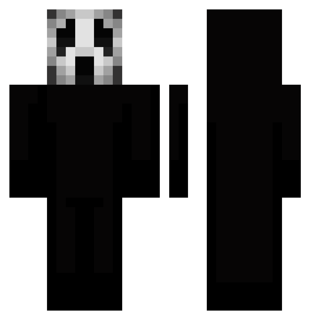 ragernk Minecraft skin, front and back view