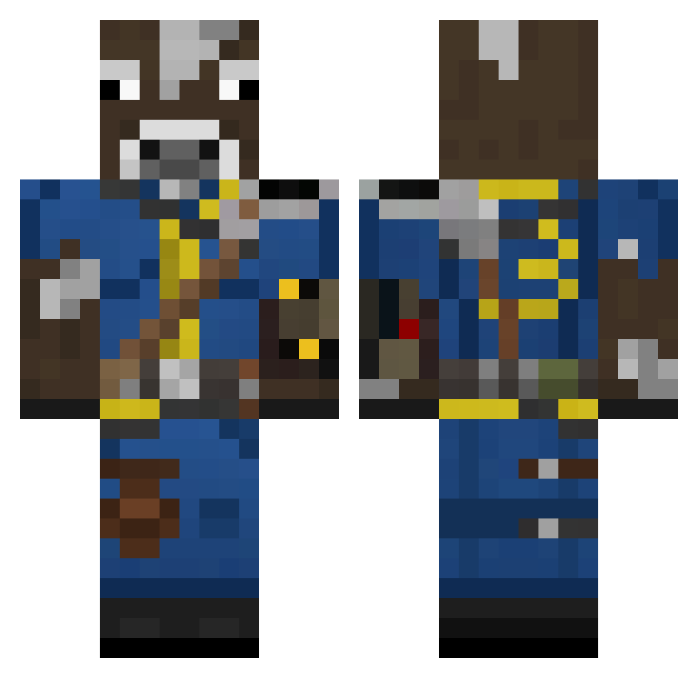 JuanJose929 Minecraft skin, front and back view
