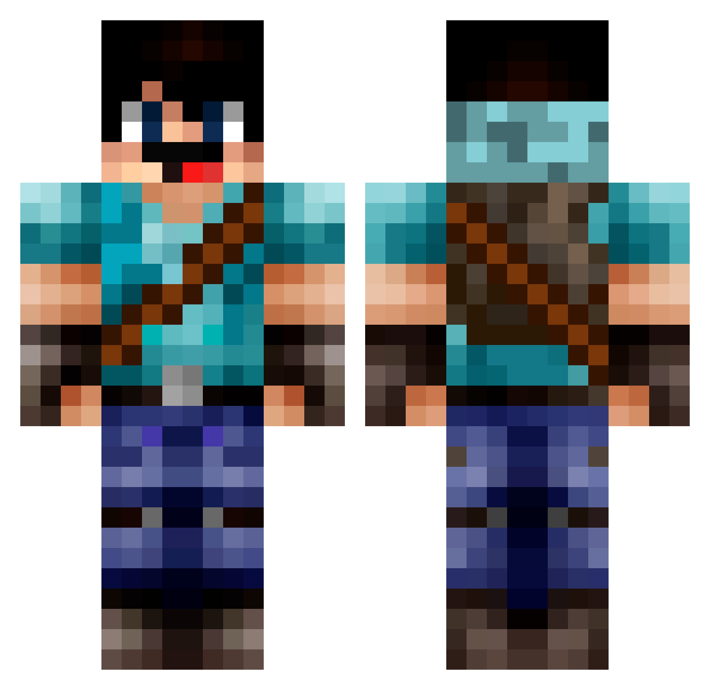 tanzil_joy02 Minecraft skin, front and back view