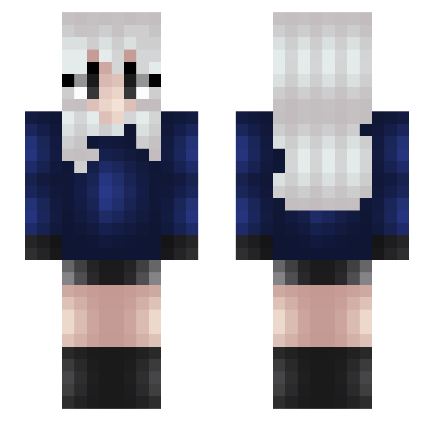 Sutchye Minecraft skin, front and back view