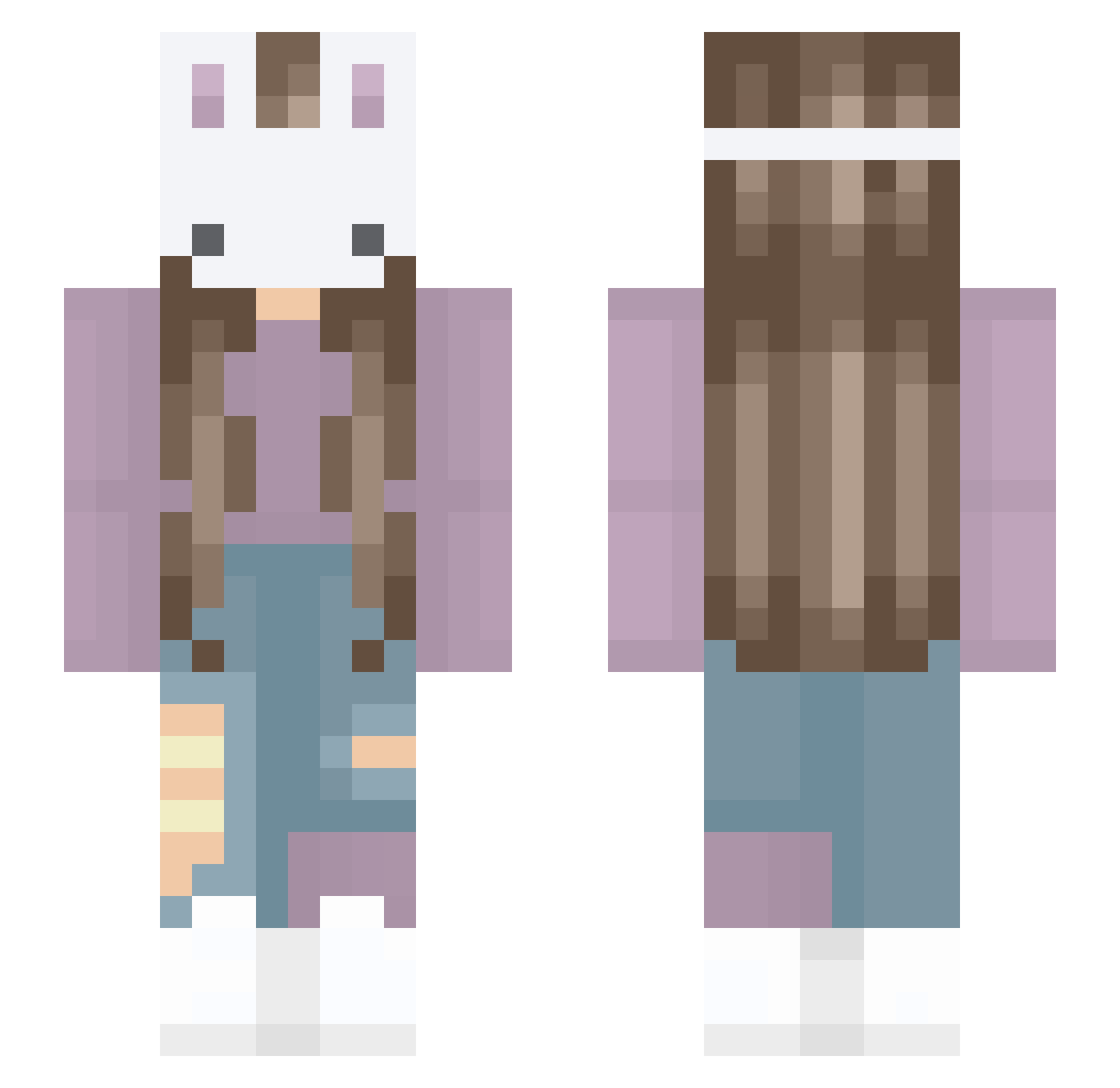 MinnieVonDriver Minecraft skin, front and back view