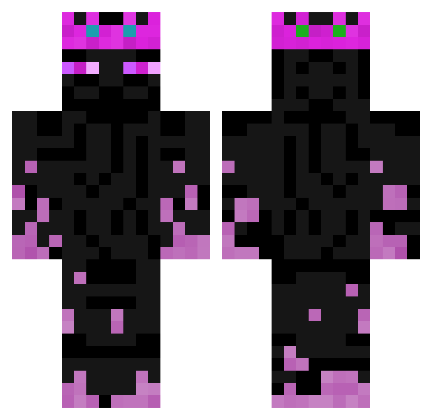 EnderPresident Minecraft skin, front and back view