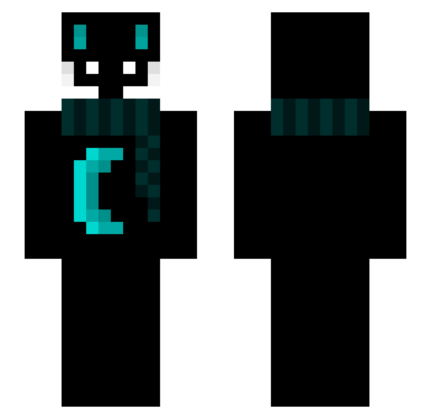 DaviAP16 Minecraft skin, front and back view