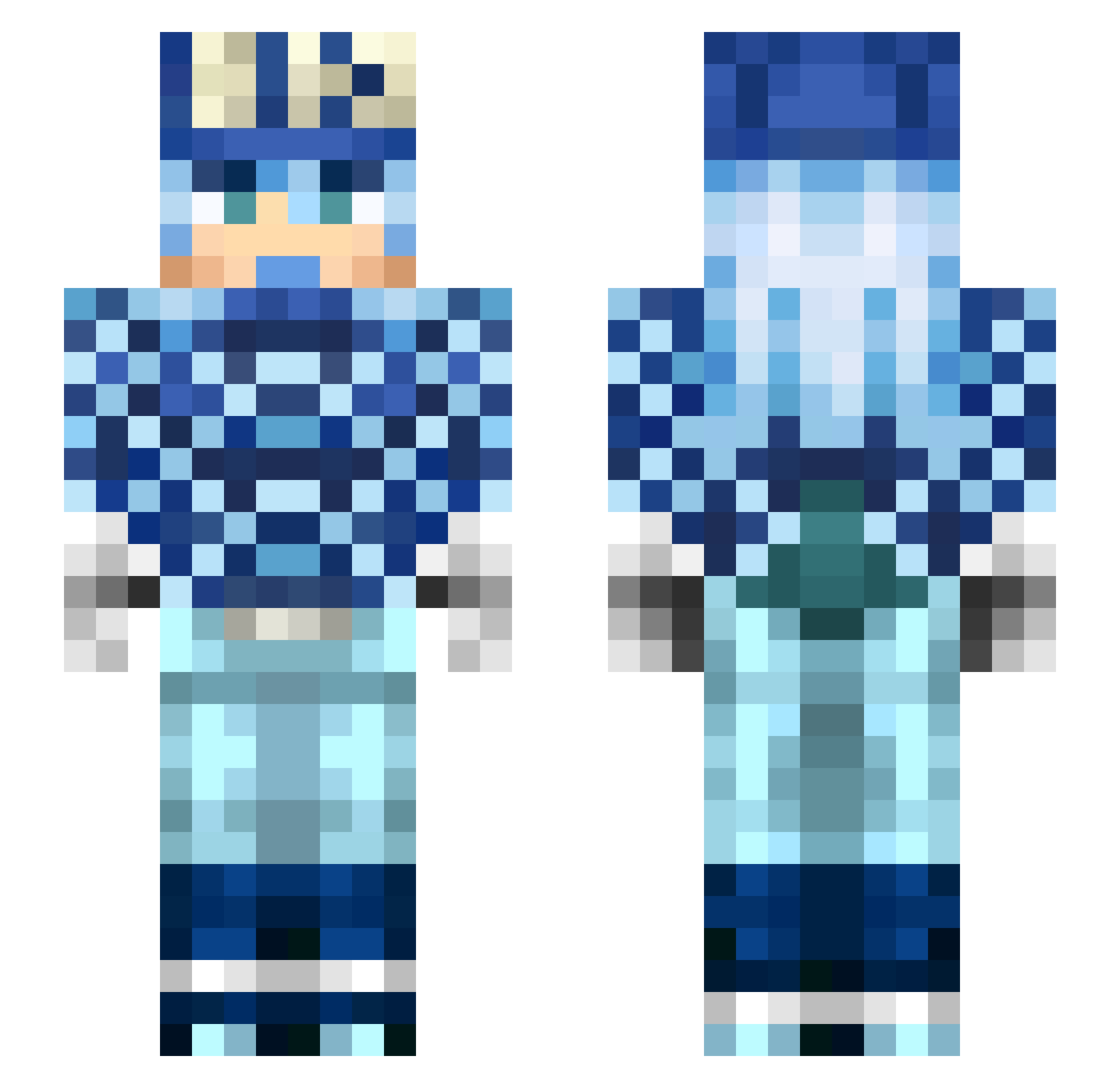 pro432_y Minecraft skin, front and back view