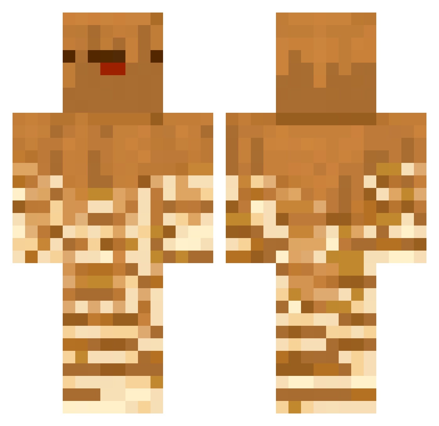 ByBsen Minecraft skin, front and back view