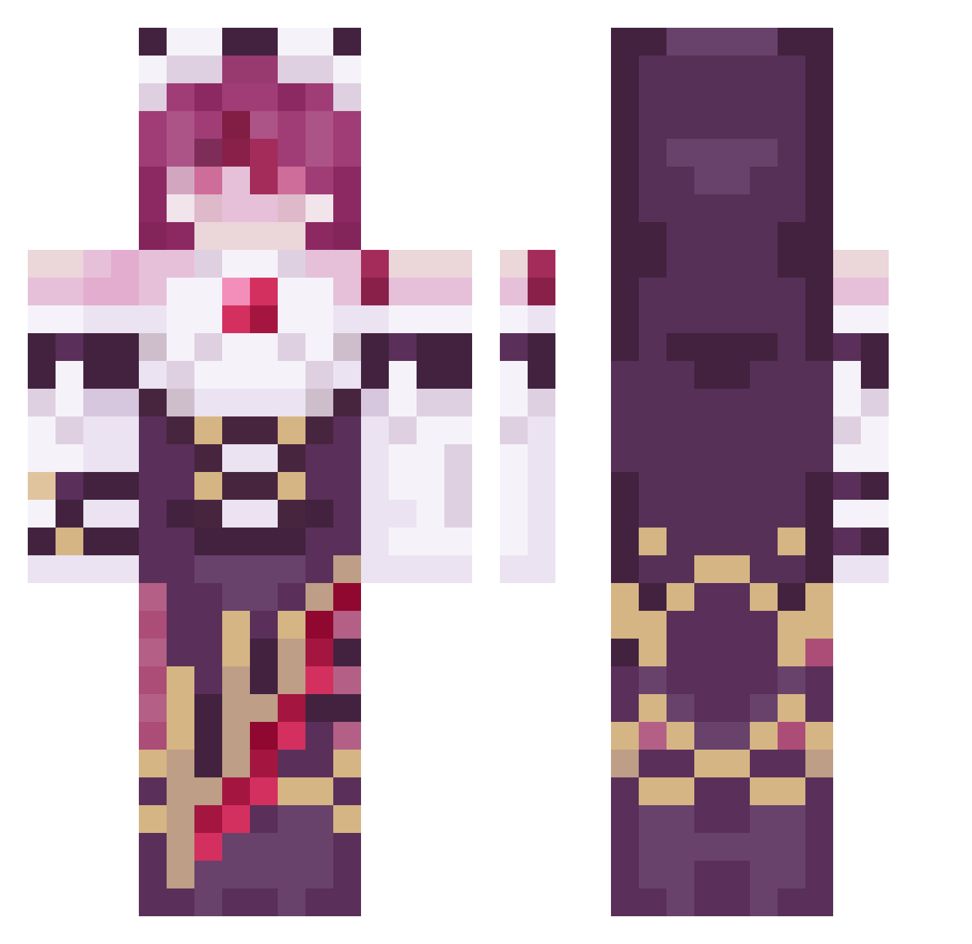 Bakiri93 Minecraft skin, front and back view
