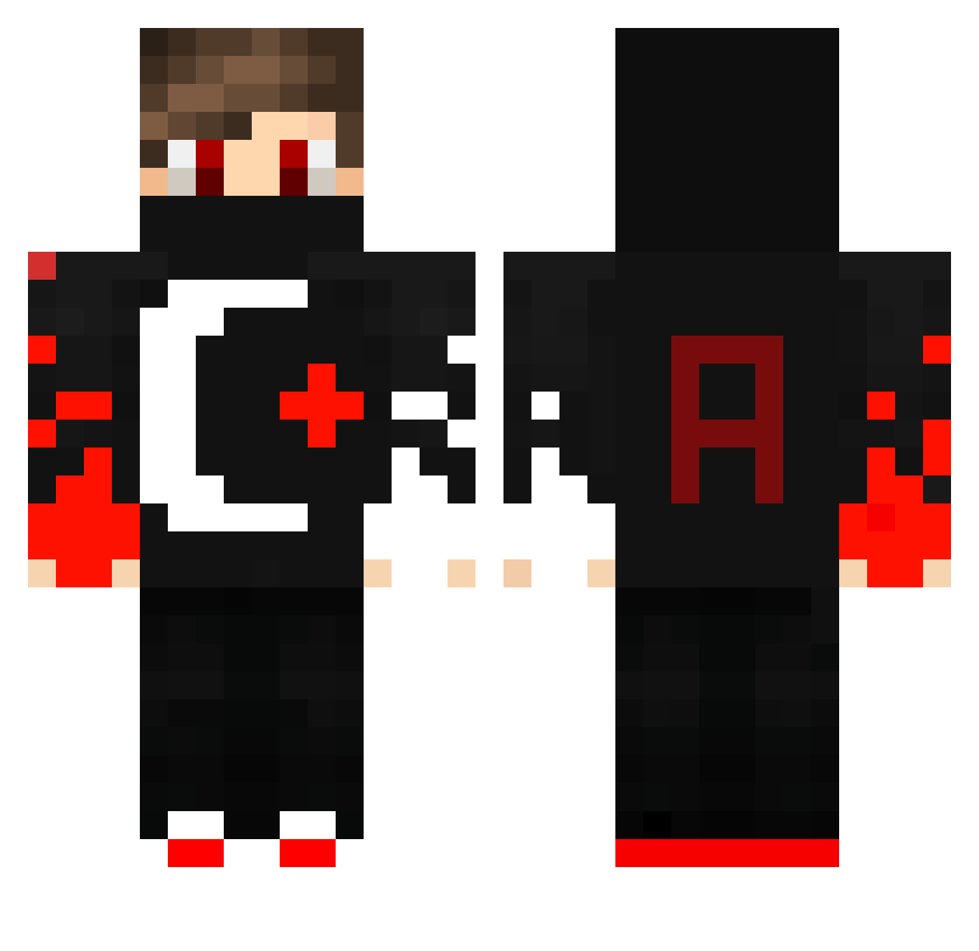 Alaaddin66 Minecraft skin, front and back view