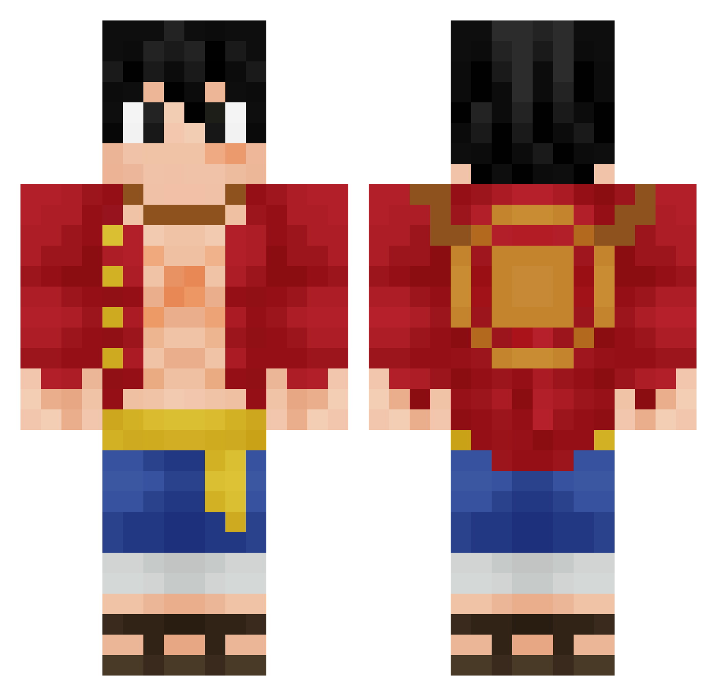 zG_Benzz Minecraft skin, front and back view