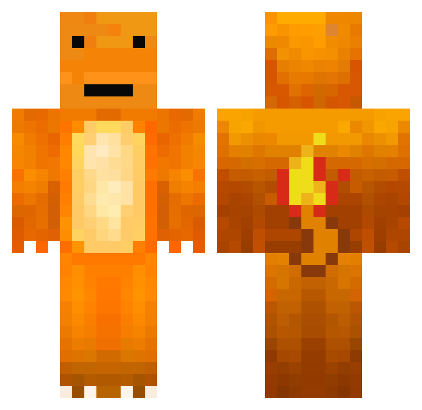 PROXl Minecraft skin, front and back view