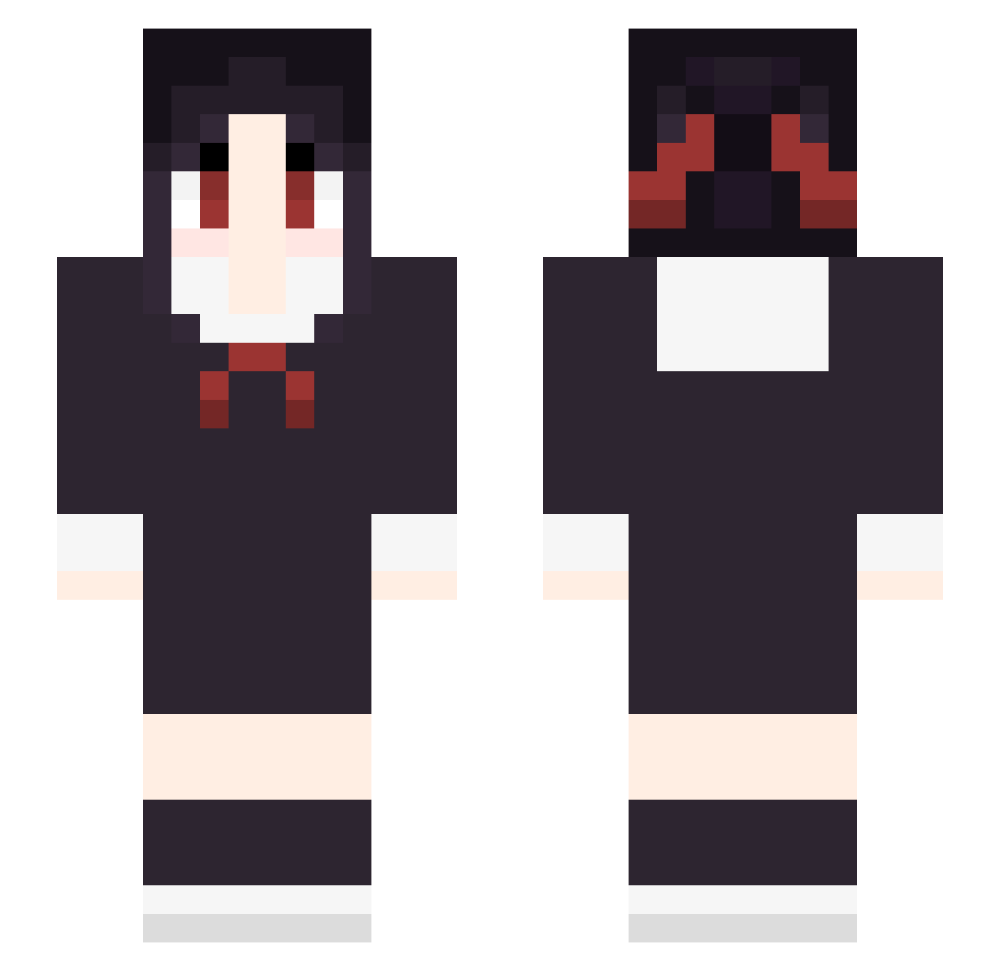RapazMiojo Minecraft skin, front and back view