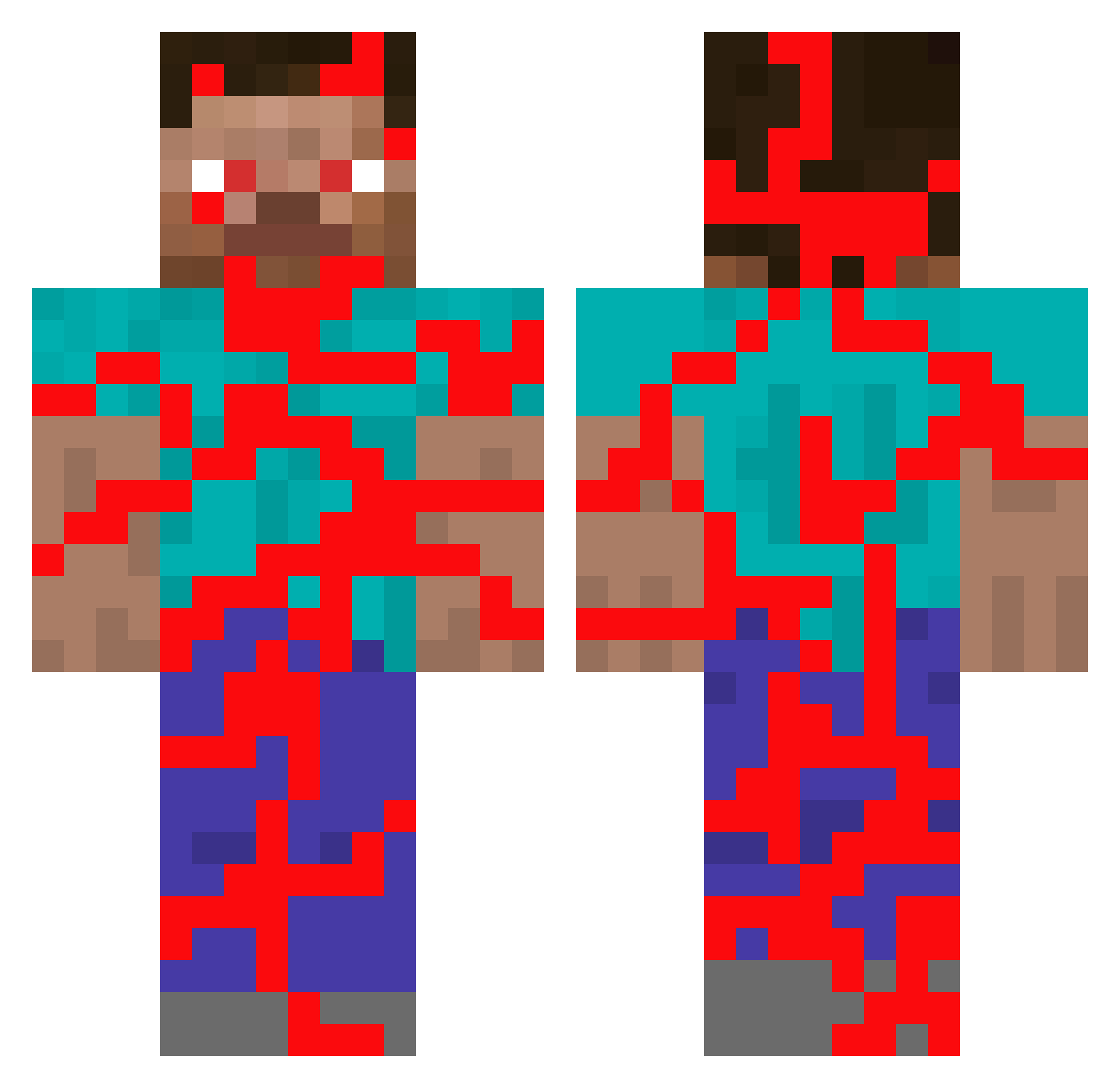 EduardoLo Minecraft skin, front and back view