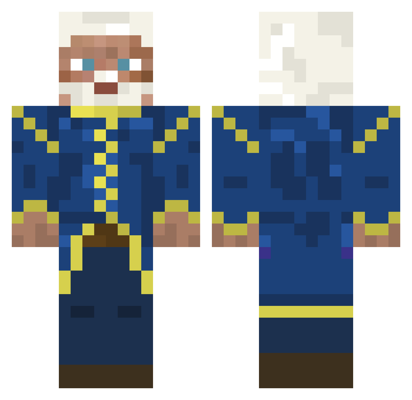 chuboi21 Minecraft skin, front and back view