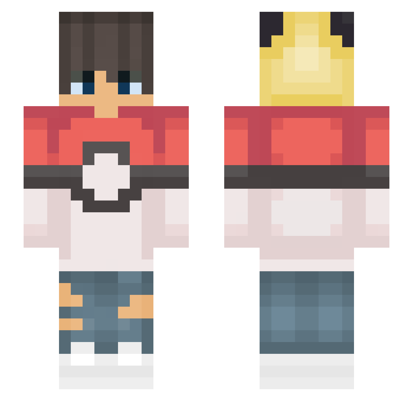 TwitchAntiCheatz Minecraft skin, front and back view
