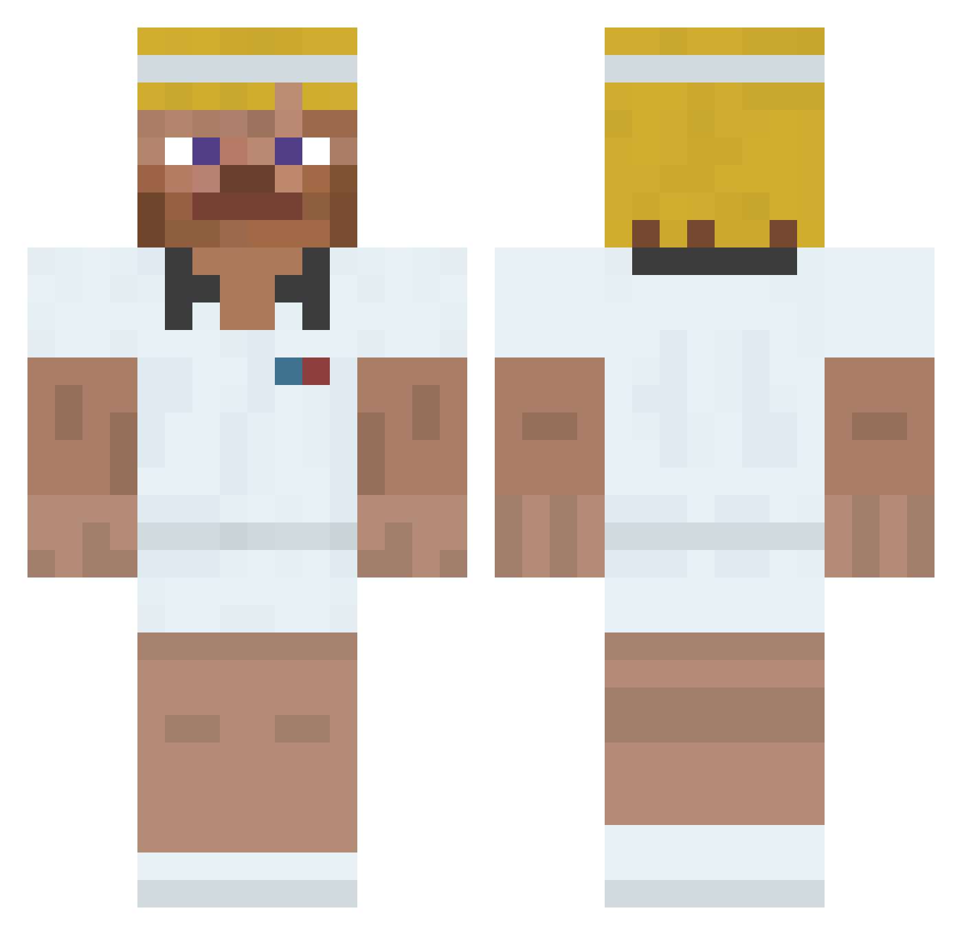 Ledezi Minecraft skin, front and back view