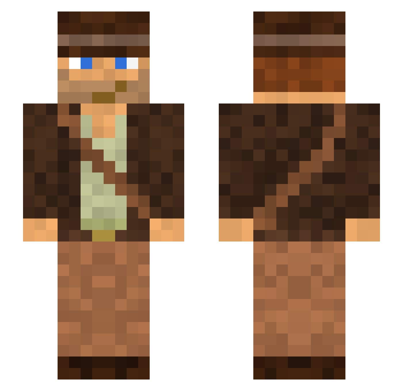 FatMcK Minecraft skin, front and back view