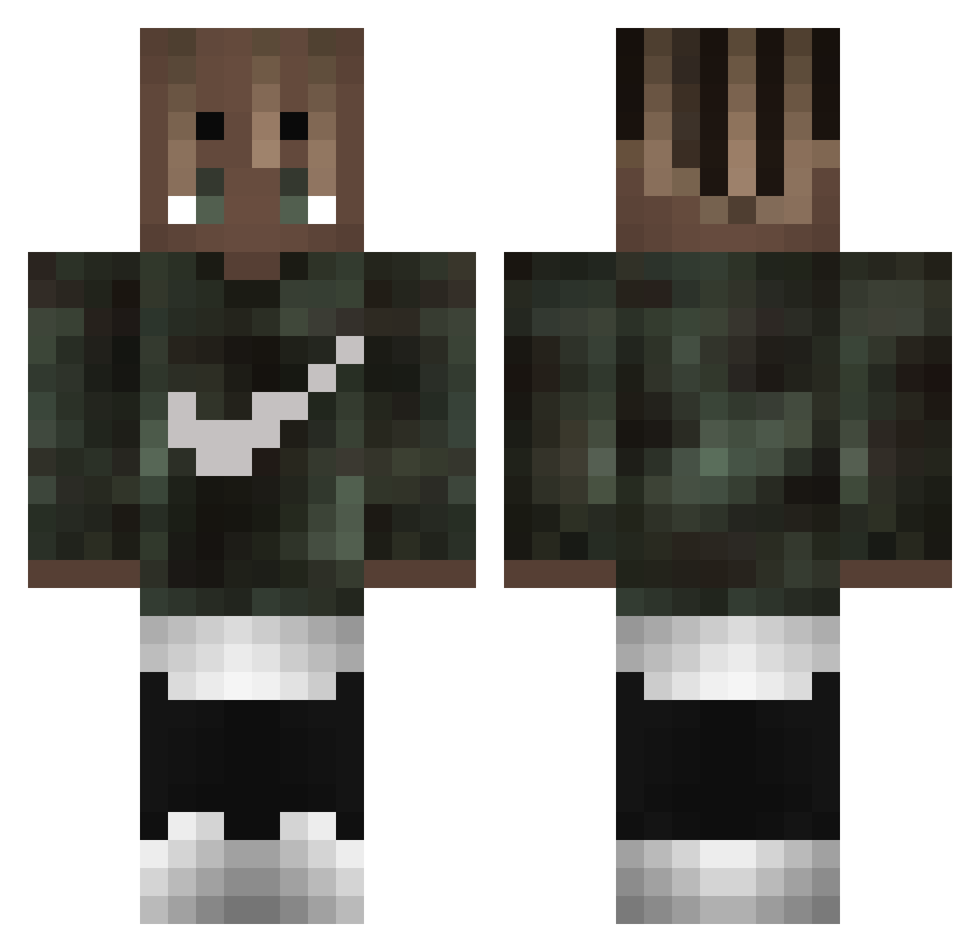 wearsupreme Minecraft skin, front and back view