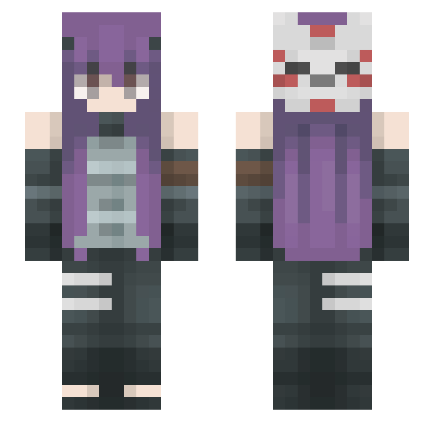 Juana Minecraft skin, front and back view