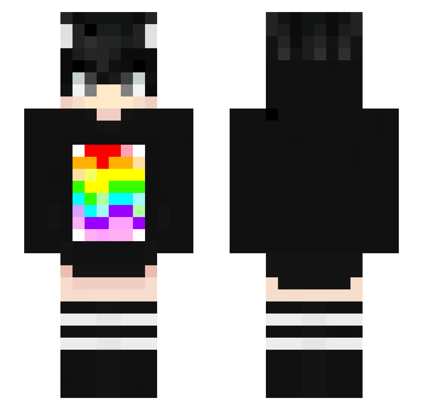 randombrustv Minecraft skin, front and back view