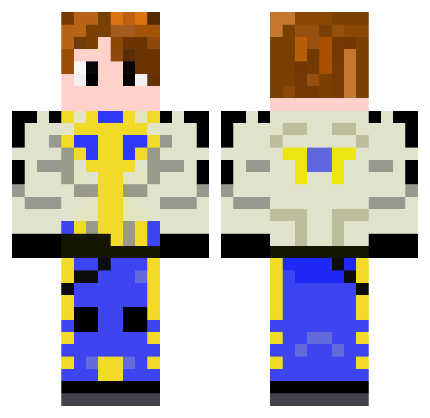 SpadesBlade Minecraft skin, front and back view