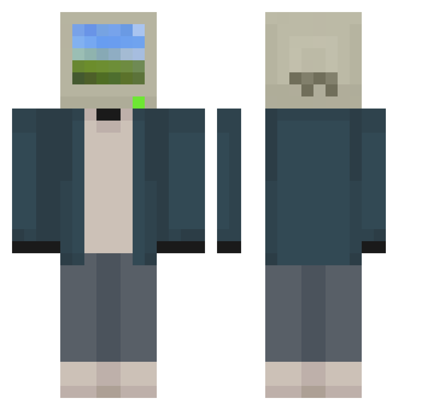 Strathcanaird Minecraft skin, front and back view