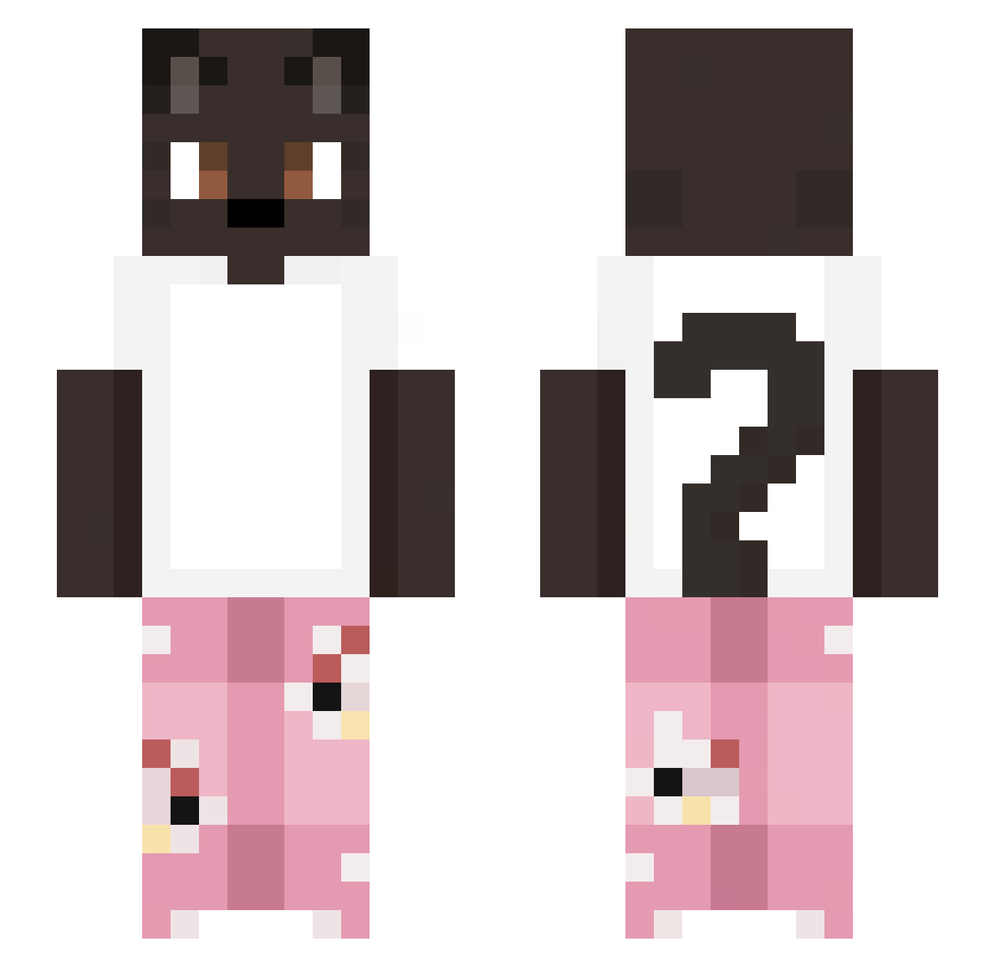 autohop Minecraft skin, front and back view