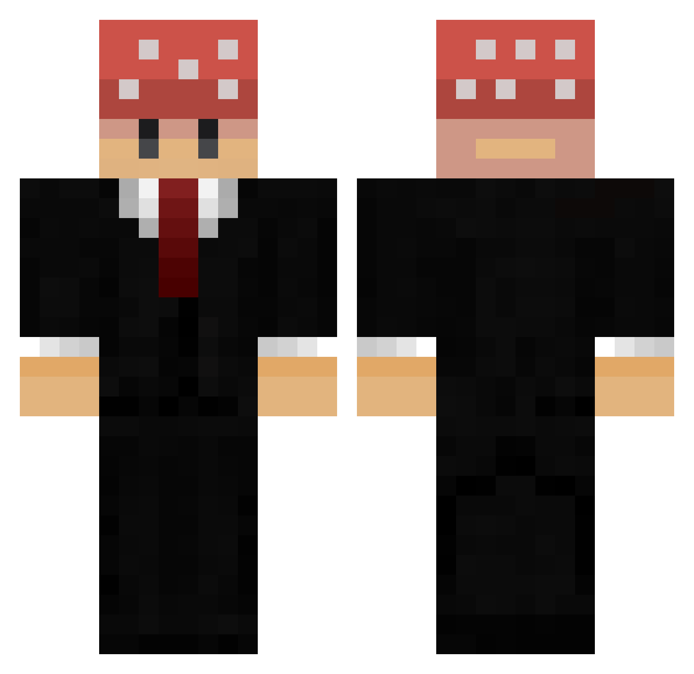 curleon Minecraft skin, front and back view