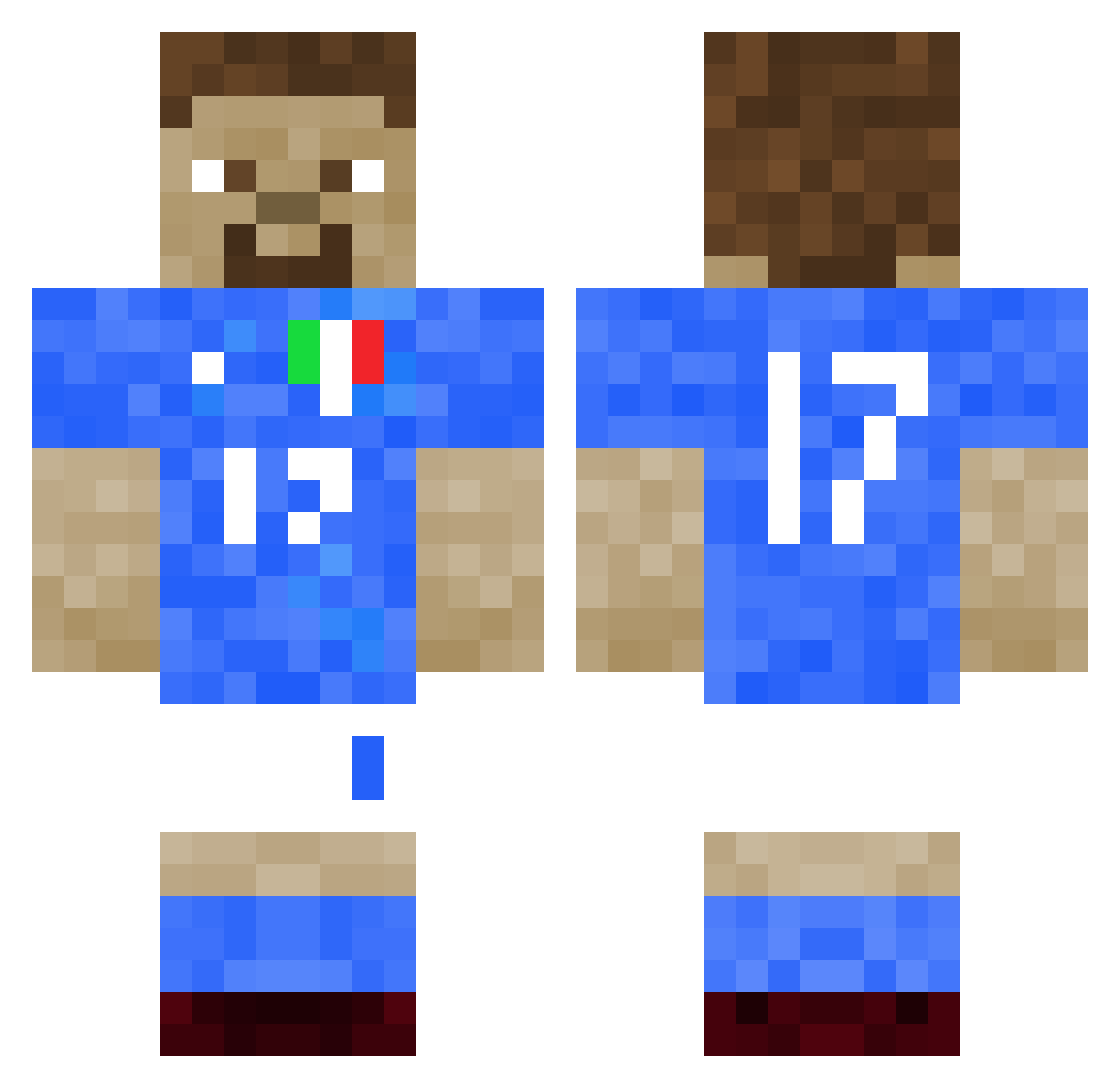 _itscomingRome_ Minecraft skin, front and back view