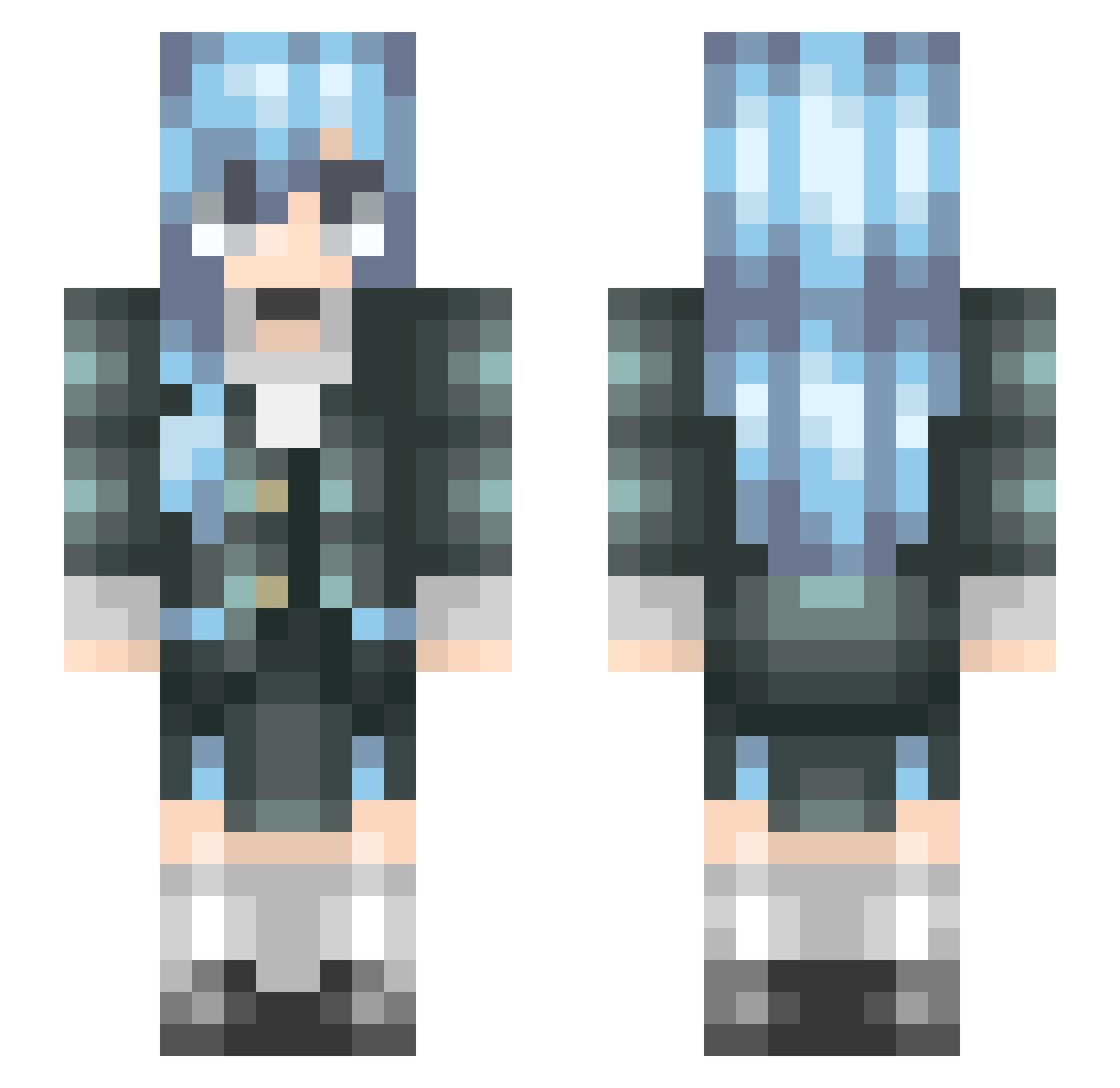 dift_xx Minecraft skin, front and back view