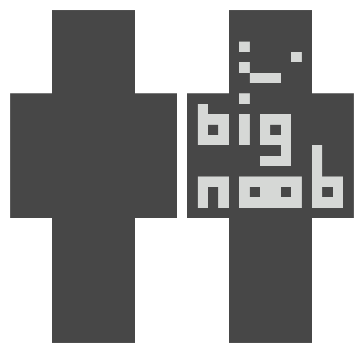 gloris Minecraft skin, front and back view