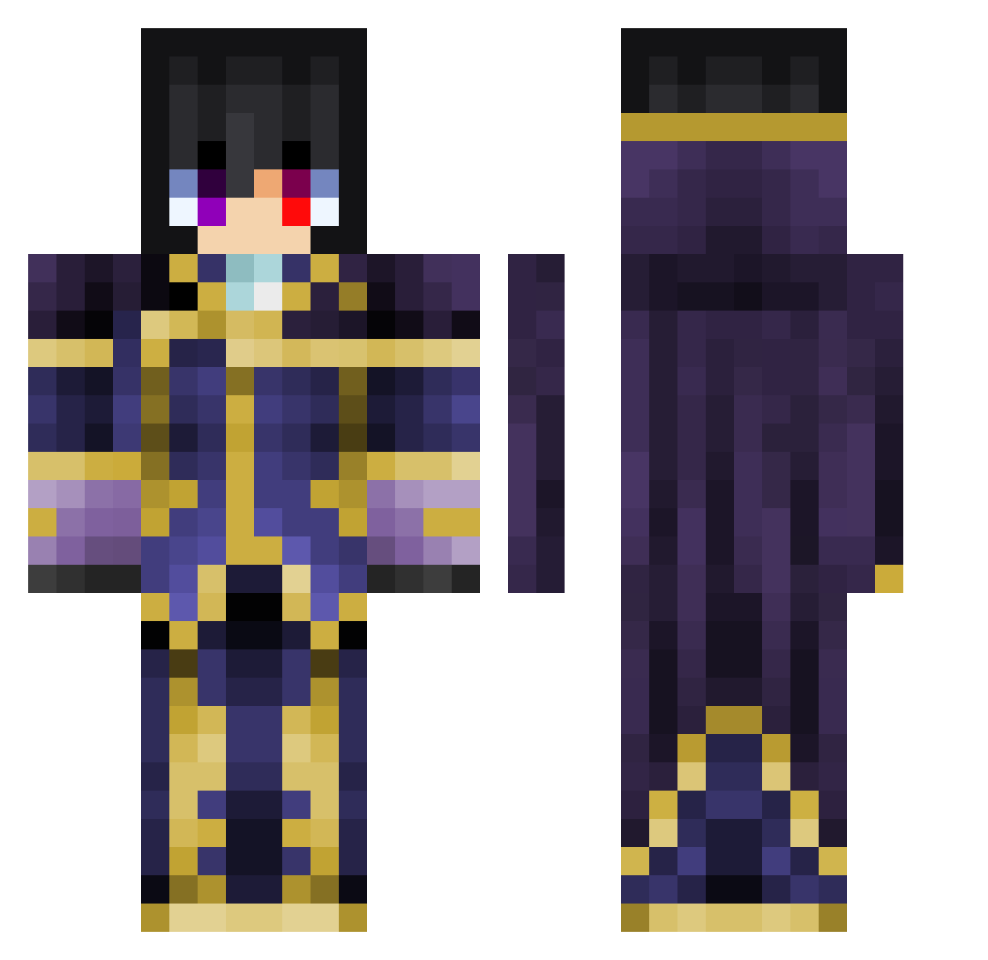 Marin_zzz Minecraft skin, front and back view