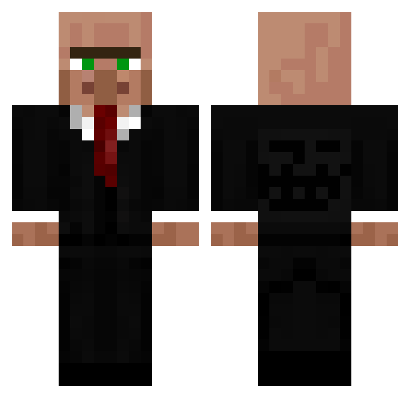ValYourBoy Minecraft skin, front and back view