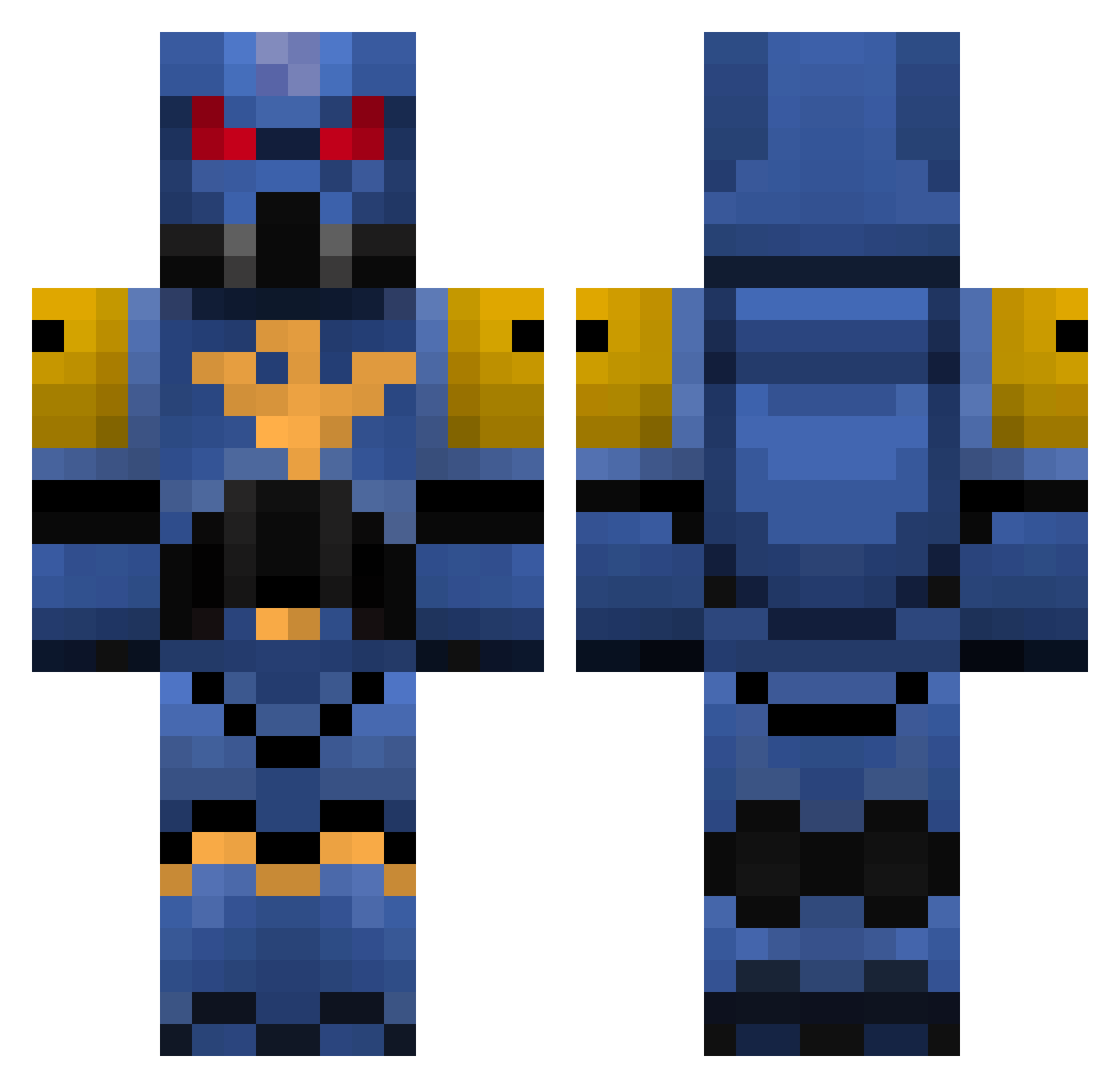 Izenhiem123 Minecraft skin, front and back view