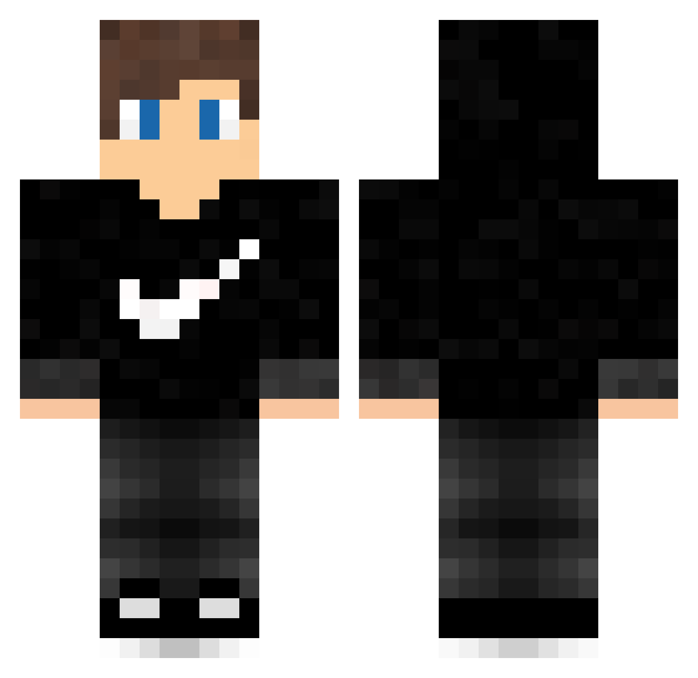 Domi222 Minecraft skin, front and back view