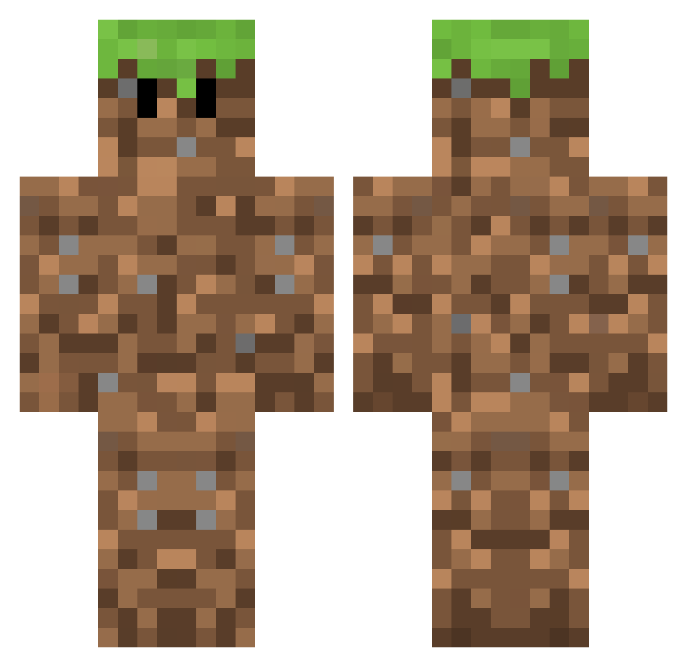 The_Cultist Minecraft skin, front and back view