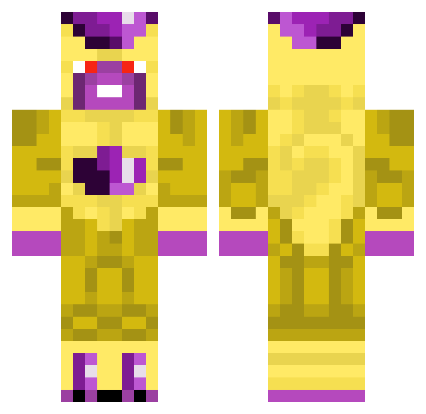 tgJozo Minecraft skin, front and back view