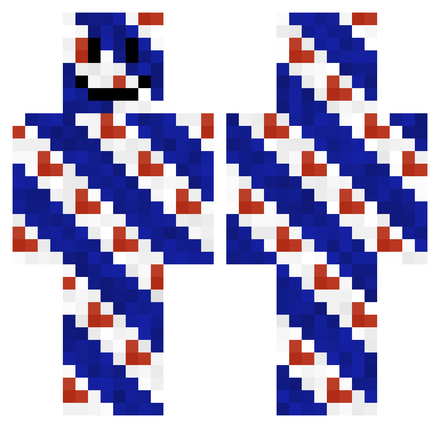 stavins Minecraft skin, front and back view