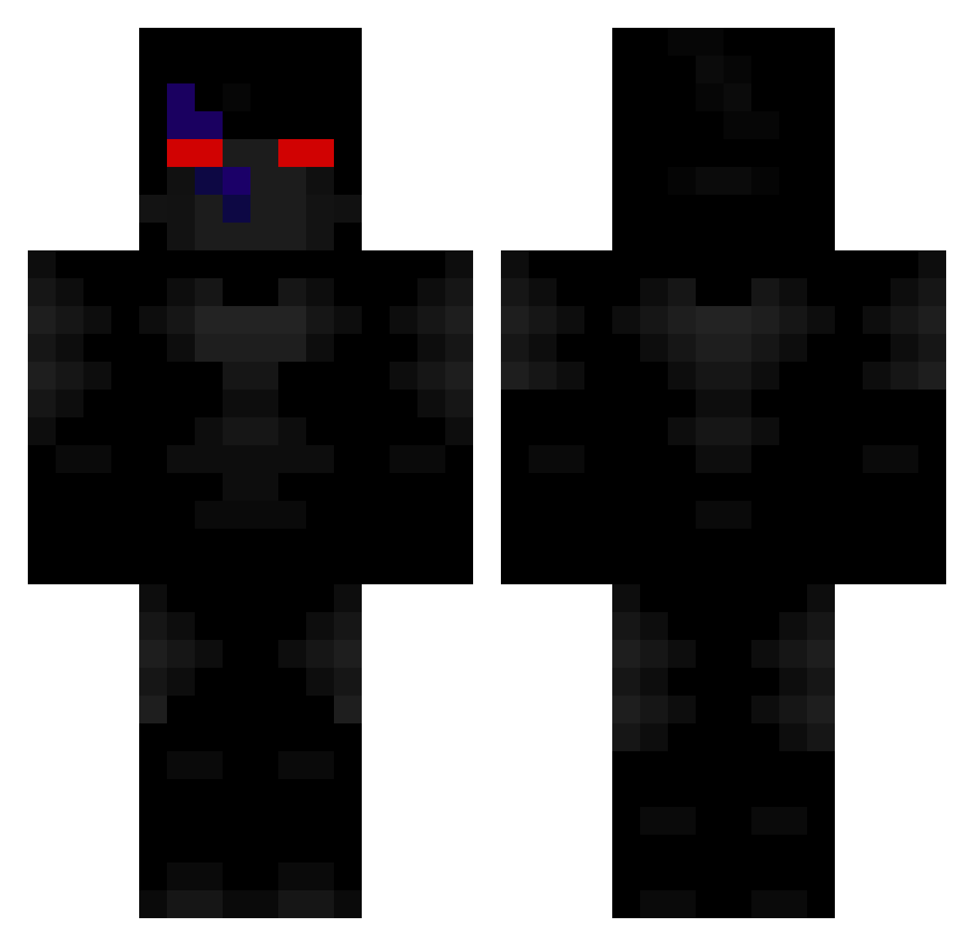 sweetyyS4MG Minecraft skin, front and back view