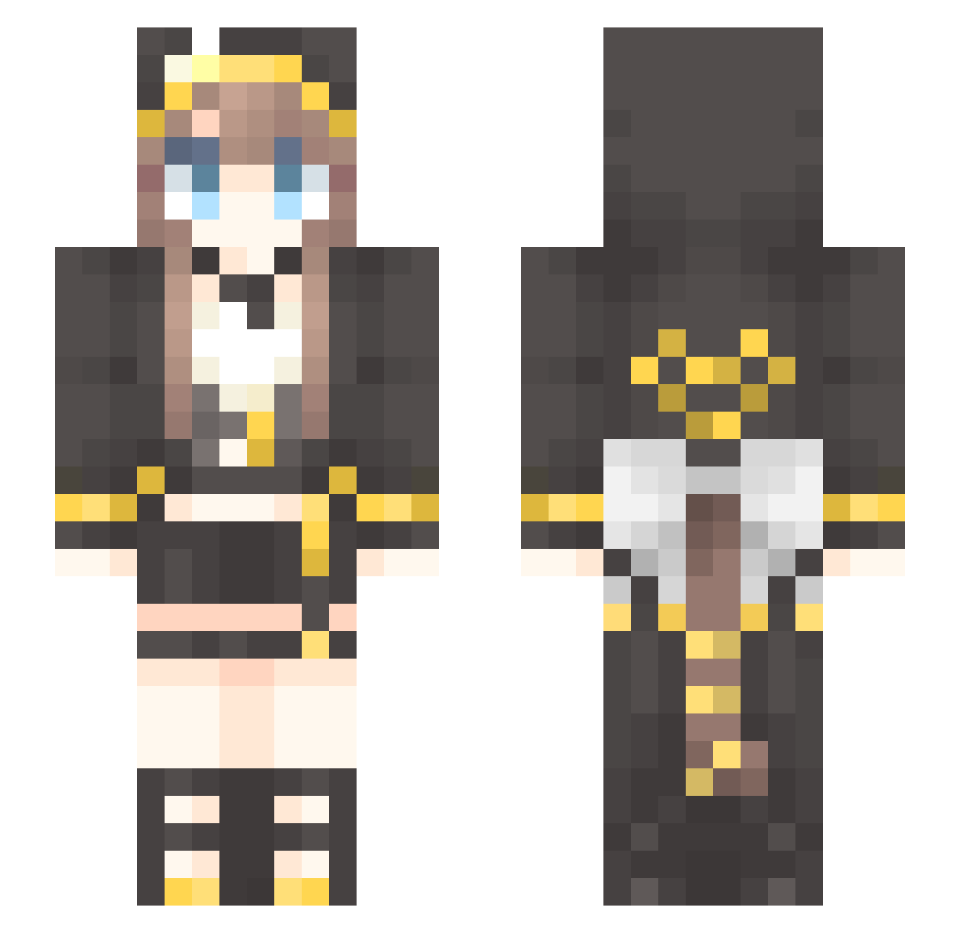 Yun_Meng1145 Minecraft skin, front and back view