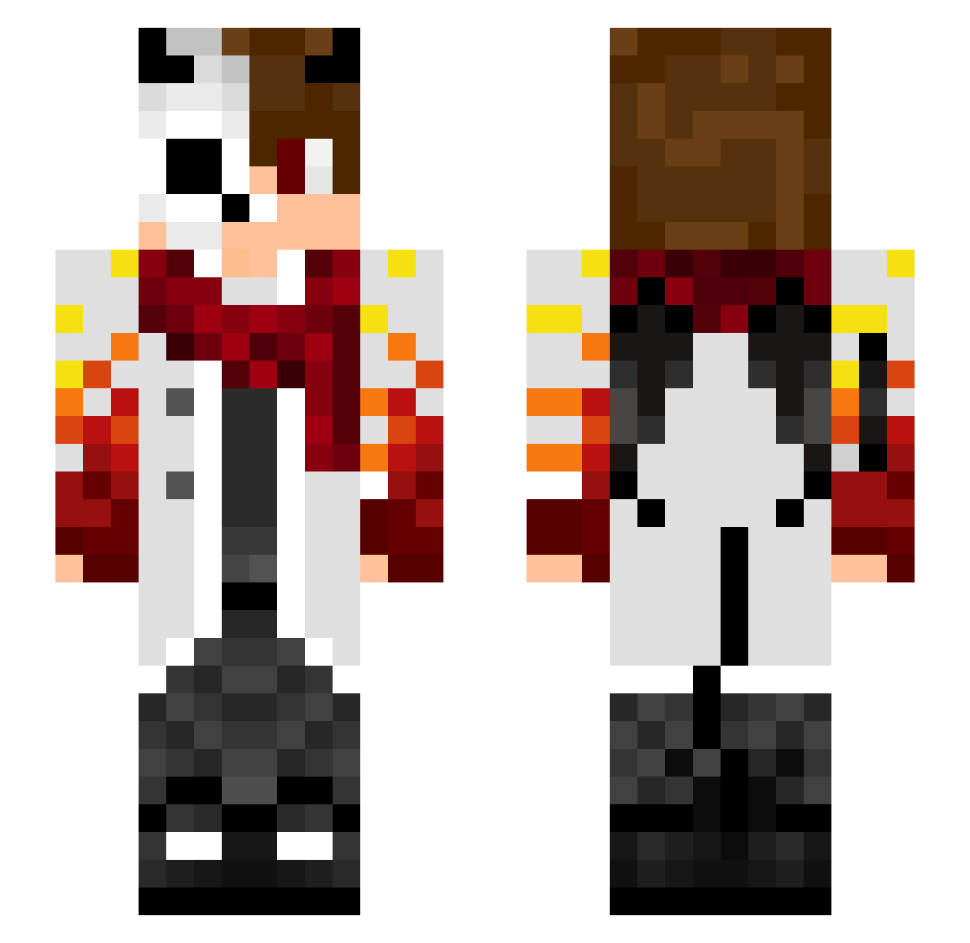 Unholy_Fate Minecraft skin, front and back view