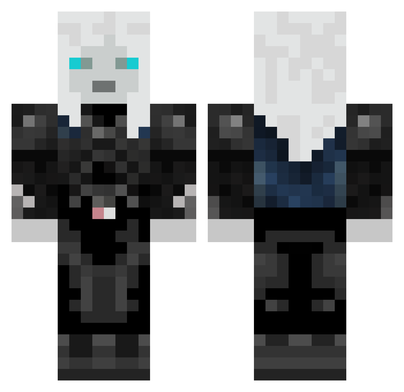 PolatM Minecraft skin, front and back view