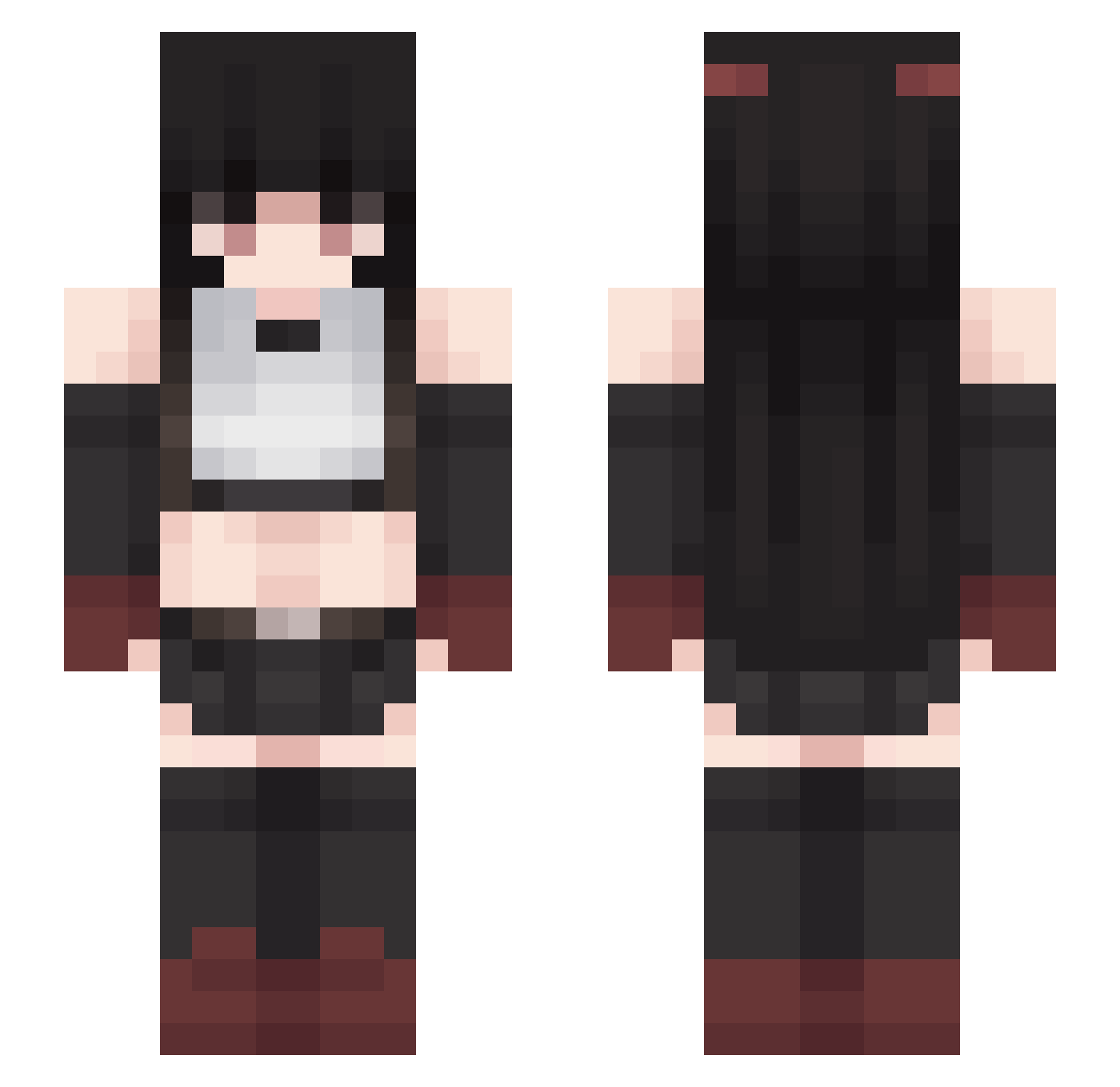 DonCueas Minecraft skin, front and back view