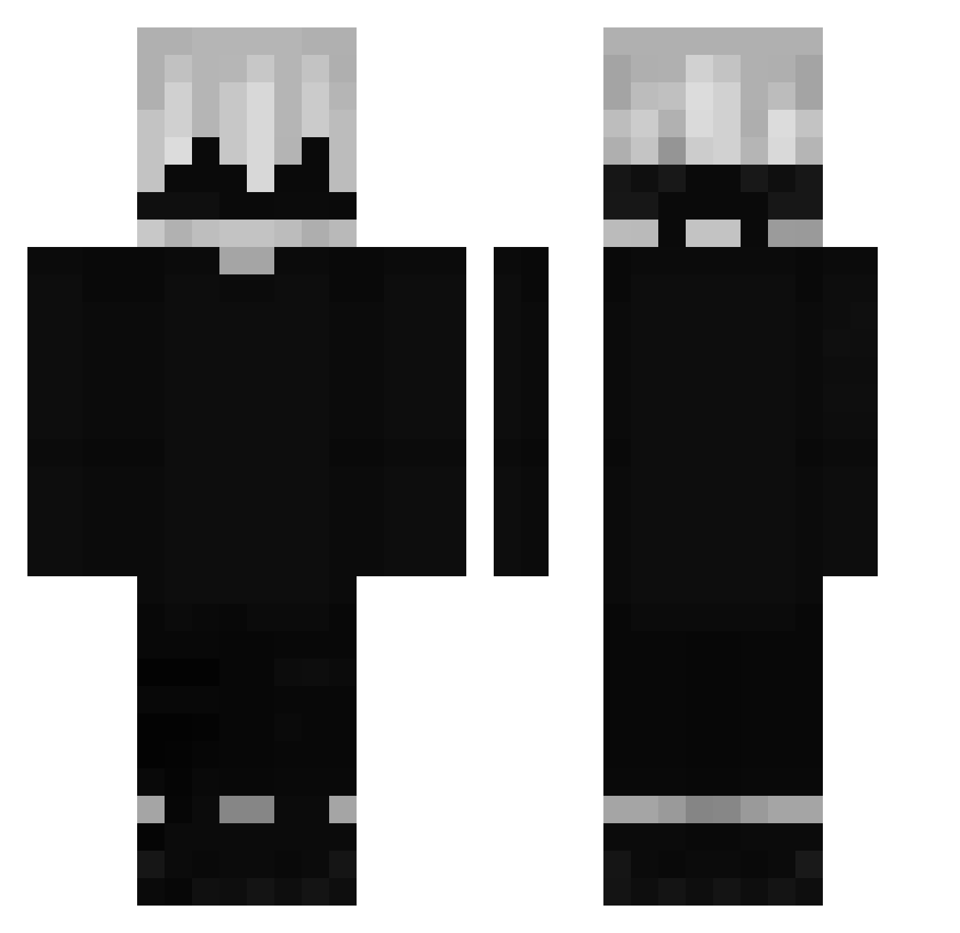 kuriumn Minecraft skin, front and back view
