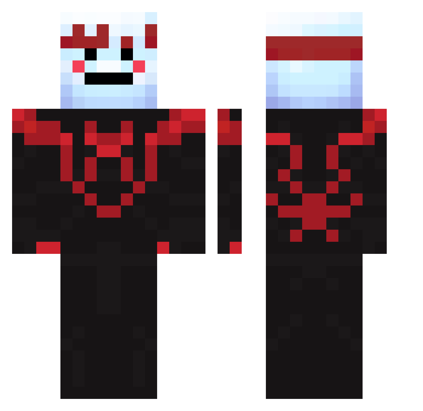 TheSoulSlayerXD Minecraft skin, front and back view