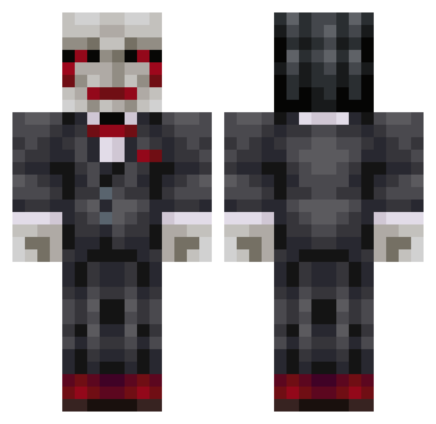 Jigsaw_67 Minecraft skin, front and back view