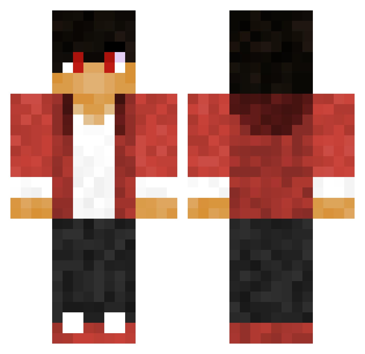 Wispies_ Minecraft skin, front and back view